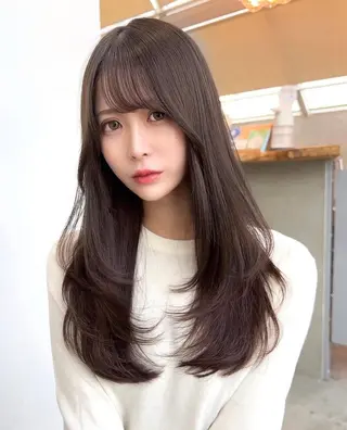 ロング 韓国ヘア/縮毛矯正 松沢州途のヘアスタイル
