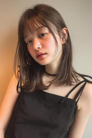 ミディアム カラー YUNA/ 透明感/暖色カラーのヘアスタイル