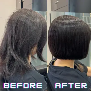 ショート YASU🍎CUT 赤系カラー/ヘアケアのヘアスタイル