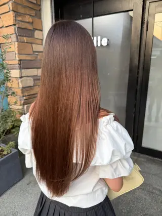 ロング カラー 透明感カラー/パーマ 🌀アオノアユミのヘアスタイル
