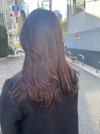 セミロング カラー ラベンダー/レイヤー スタイル🤎mamiのヘアスタイル