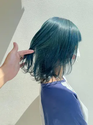 ミディアム カラー 髪質改善/ブリーチ 田代 龍我のヘアスタイル