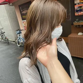 ミディアム カラー 髪質改善 Noe心斎橋店のヘアスタイル