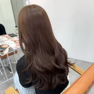 ロング カラー ヘアアレンジ ブリーチなしカラー /ベージュ/安形翔のヘアスタイル