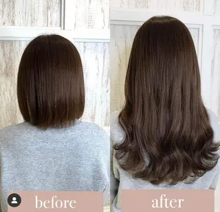 セミロング カラー イズ ミのヘアスタイル