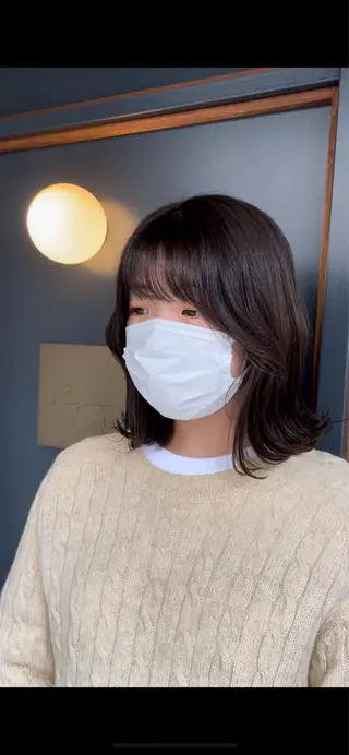 ミディアム カラー ボブ/透明感カラー EMIRIのヘアスタイル