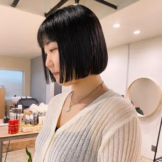 ショート カラー 板谷みさき /艶ボブ/藤沢美容室のヘアスタイル