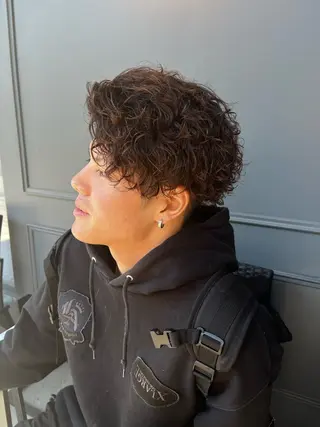 ミディアム パーマ ヘアアレンジ メンズ men'slapis YUTOのヘアスタイル