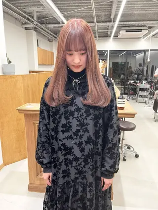 ロング カラー ヘアアレンジ esu 心斎橋店所属・ena/ブリーチなし 心斎橋・ベージュ🎀のヘアスタイル