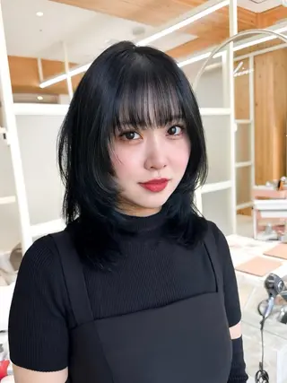 ミディアム カラー 顔周り特化/韓国ヘア /レイヤー/吉野幸大のヘアスタイル