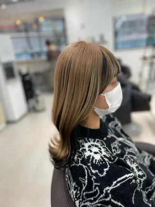 ロング カラー 加藤 雄大のヘアスタイル