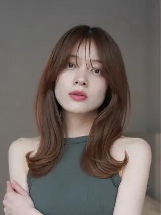 ミディアム レイヤーカット/ くびれヘア佐藤大空のヘアスタイル