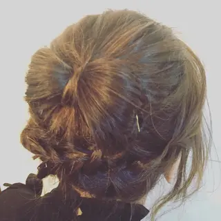 ミディアム ヘアアレンジ 菅 翔太のヘアスタイル