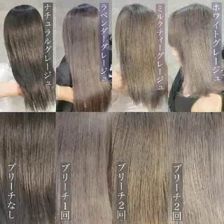 セミロング カラー ミルクティー特化 🌈島内　琢真🌈のヘアスタイル