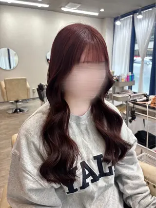 ロング カラー Una所属・韓国風カラー✄ カズホのヘアスタイル