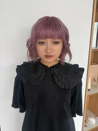 ミディアム カラー 🪻韓国カット 🤍yuanのヘアスタイル