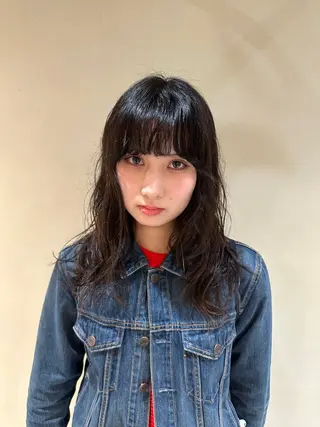 ミディアム パーマ SALOWIN 梅田茶屋町店所属・梅田/ベージュカラー /ブリーチカラーのヘアスタイル