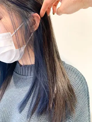 セミロング カラー ブリーチなしカラー 🌿脇黒丸 彩のヘアスタイル