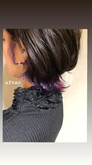 ショート カラー 梅田ハイトーン チダ ヒナノのヘアスタイル