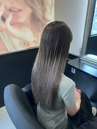 ロング カラー YUDU🍊 germe/ジェルムのヘアスタイル