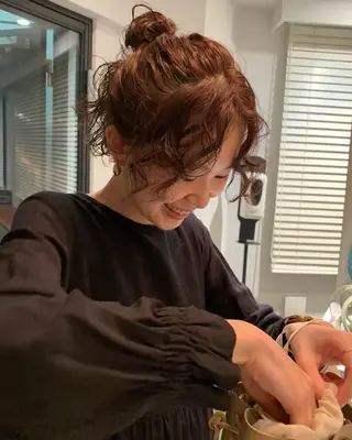 セミロング パーマ ヘアアレンジ アンニュイヘア🪽 ayumiのヘアスタイル