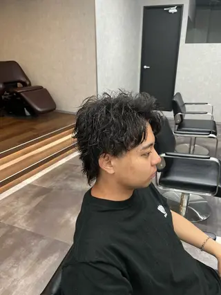 ミディアム パーマ メンズ メンズ特化🔥　齋藤 航のヘアスタイル