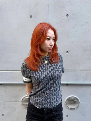 ミディアム カラー 幣 あや乃のヘアスタイル
