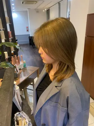 ミディアム ALBUM  池袋所属・ショート/レイヤー/ パーマ特化/笠原翔一のヘアスタイル