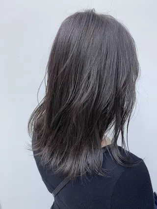 セミロング カラー ヘアアレンジ 福壽 優奈のヘアスタイル