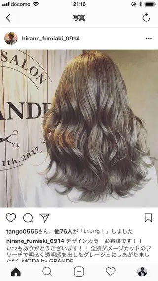 ロング カラー 🍀Moda by Grande🍀のヘアスタイル