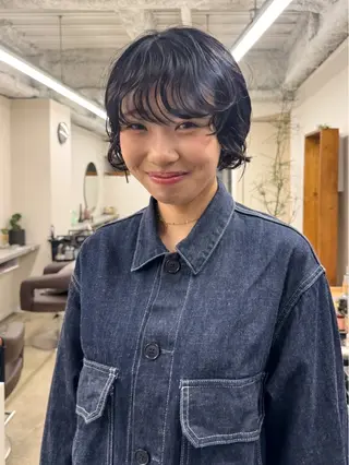 ショート kiji所属・kiji NAHO/ パーマ／久屋大通のヘアスタイル