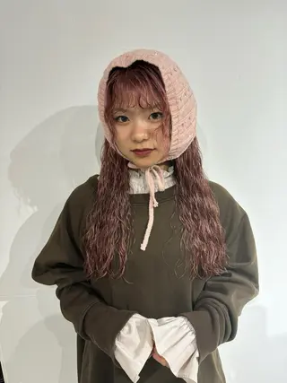 ロング カラー ヘアアレンジ juve.所属・マエダ ヒナのヘアスタイル