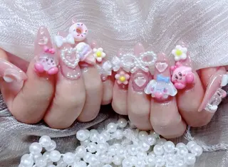 ネイル 🎀彩羽チップ 長さだし専門🎀のネイルデザイン