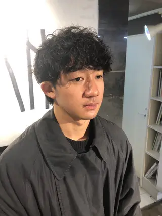 パーマ ヘアアレンジ メンズ ainico+所属・メンズ特化✂️栗原 侑也のヘアスタイル