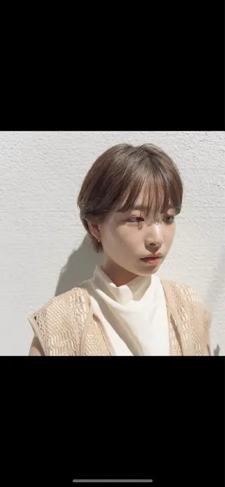 ショート タンバルモリパーマ 礒井メンキのヘアスタイル