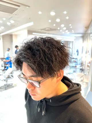 パーマ メンズ 心斎橋本町メンズ 美容師ユースケのヘアスタイル