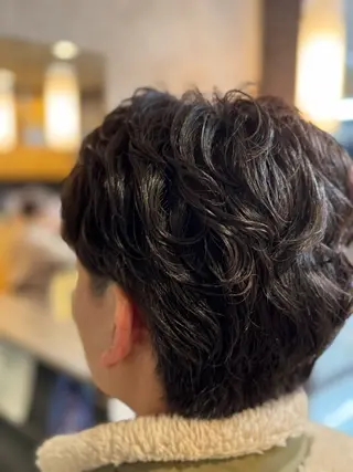 ミディアム パーマ メンズ KEEN  creative hair所属・💈理容師 齊藤💈のヘアスタイル