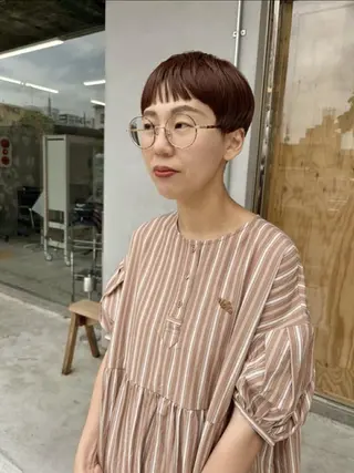 ショート カラー くりーわ🌰 ゆいなのヘアスタイル