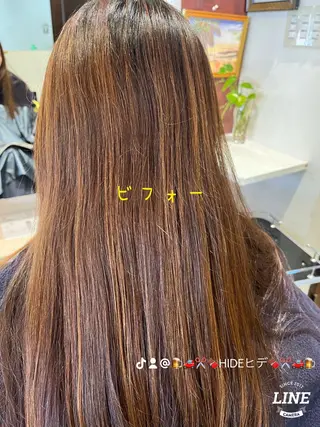 セミロング カラー エル美容室所属・織田 英之のヘアスタイル