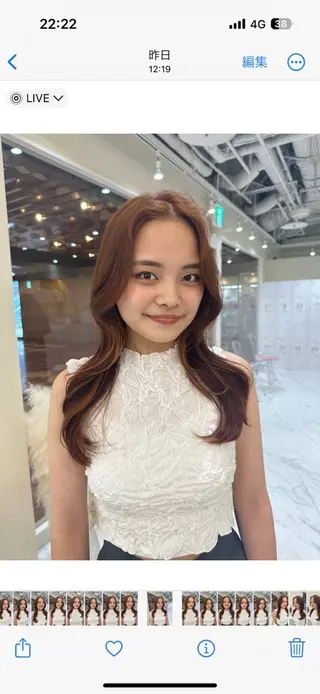 セミロング 似合わせレイヤーカッ ト🩶瀧本美咲のヘアスタイル