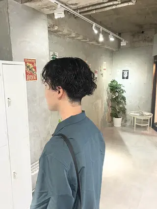 ショート パーマ メンズ door white hideのヘアスタイル