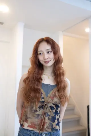 ロング カラー パーマ ヘアアレンジ 🦠カラーリスト/ 魚瀬あおい🦠のヘアスタイル