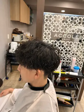 ショート パーマ メンズ CLALA瀬田店 やまもとまさたかのヘアスタイル