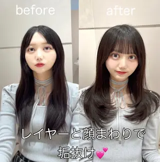 ロング 透明感カラー/似合わ せ前髪/柴田礼空のヘアスタイル