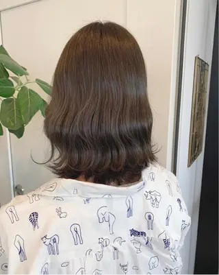 ミディアム カラー うえの ももねのヘアスタイル