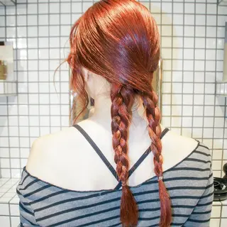 ロング カラー ☆RUO☆/ハイトー ンBob/デザインのヘアスタイル