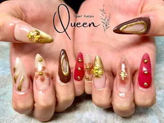 ネイル Queennail 北堀江megumiのネイルデザイン