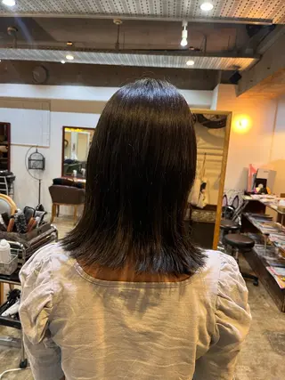 ミディアム カラー 松原 樹里のヘアスタイル