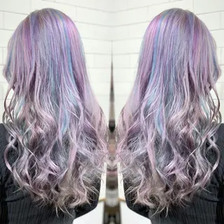 セミロング カラー パーマ ヘアアレンジ メンズ キッズ ネイル マツエク・マツパ 髪質改善×ハイトーン 中田啄也のヘアスタイル