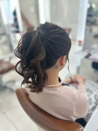 ミディアム ヘアアレンジ 石本麻栞🍓 アレンジ/メイクのその他イメージ